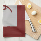 Chinees zodiakoestisch bord Rabbit red Theedoek (Quarter Fold)