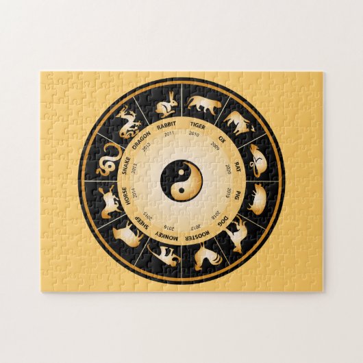 Chinees Zodiawiel Legpuzzel (Horizontaal)