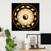 Chinees Zodiawiel Poster (Thuiskantoor)