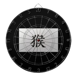 Chinees zodiazoolbord Monkey zwart Dartbord