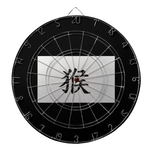 Chinees zodiazoolbord Monkey zwart Dartbord (Voorkant)