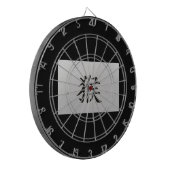 Chinees zodiazoolbord Monkey zwart Dartbord (Voorkant Links)