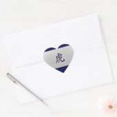 Chinees zodiazoolbord Tiger blue Hart Sticker (Envelop)