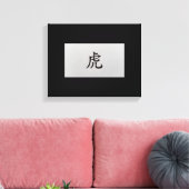 Chinees zodiazoolbord Tiger zwart Canvas Afdruk (Insitu (Woonkamer))