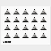 Chinees zodiumbord Rooster zwart Sticker (Vel)