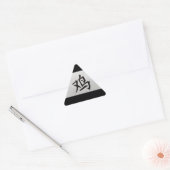 Chinees zodiumbord Rooster zwart Sticker (Envelop)
