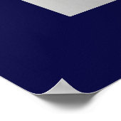 Chinees zodiumteken Dog blauw Poster (Hoek)