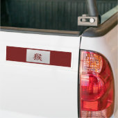 Chinees zodiumteken Monkey red Bumpersticker (Op Truck)