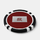 Chinees zodiumteken Monkey red Poker Chips (Enkel)