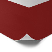 Chinees zodiumteken Monkey red Poster (Hoek)