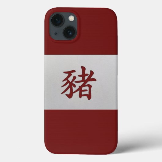 Chinees zodiumteken Pig red Case-Mate iPhone Case (Achterkant)