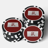 Chinees zodiumteken Rat red Poker Chips (Opstapeling)