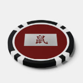 Chinees zodiumteken Rat red Poker Chips (Enkel)