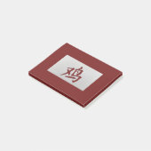 Chinees zodiumteken Rooster red Post-it® Notes (Schuin)