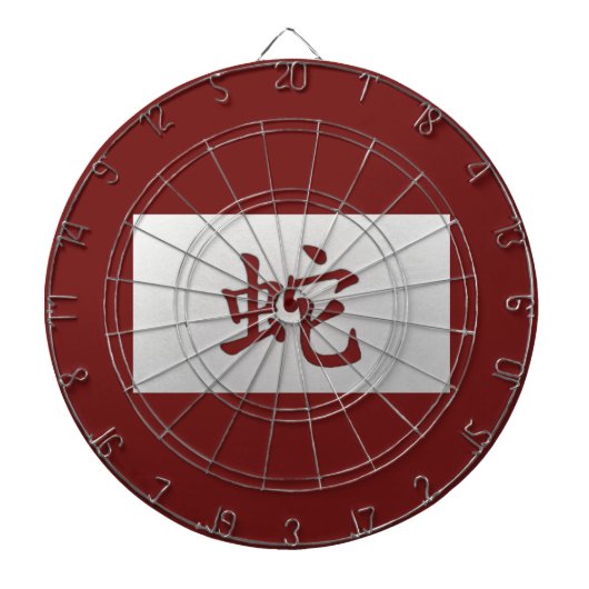 Chinees zodiumteken Snake red Dartbord (Voorkant)