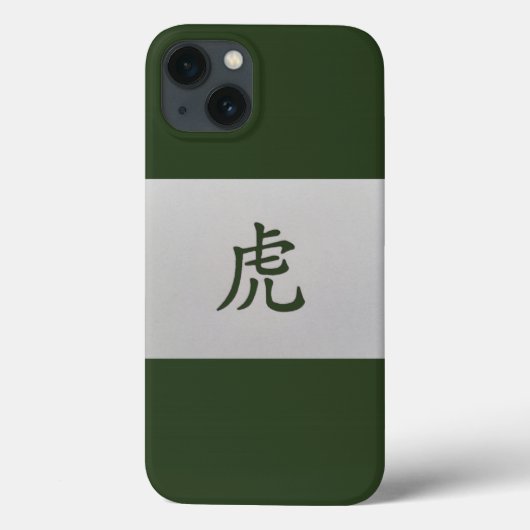 Chinees zodiumteken Tiger green Case-Mate iPhone Case (Achterkant)
