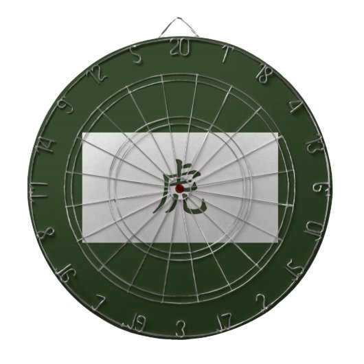 Chinees zodiumteken Tiger green Dartbord (Voorkant)
