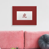 Chinees zodiumteken Tiger red Canvas Afdruk (Insitu (Woonkamer))