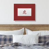 Chinees zodiumteken Tiger red Canvas Afdruk (Insitu (Slaapkamer))