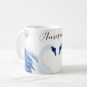 Chinees zwanenvleugelpatroon koffiemok (Voorkant links)