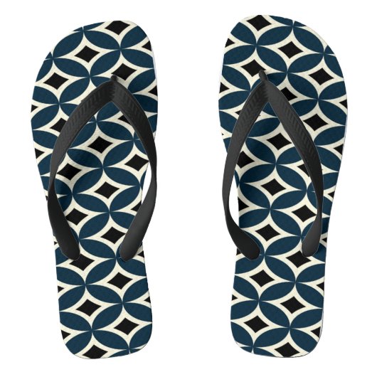 Chinelo Adulto, Tiras Finas - Designer Geométrico Teenslippers (Voetbed)