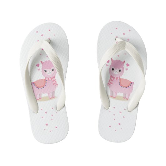 Chinelo Infantil Lhama Rosa Kinder Teenslippers (Voetbed)