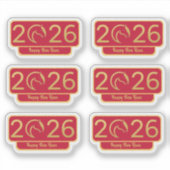 Chines New Year Horse Perfect Gift Sticker (Voorkant)