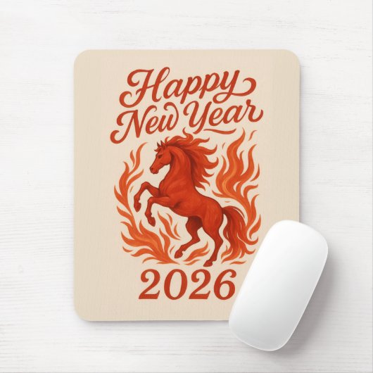 Chinese 2026 Vuurpaard Muismat (Met muis)