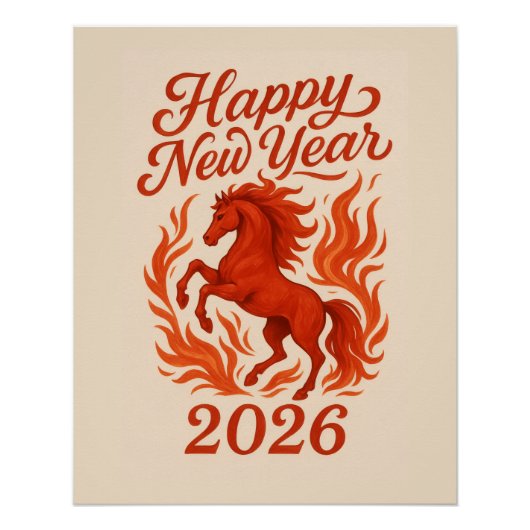 Chinese 2026 Vuurpaard Perfect Poster (Voorkant)