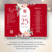 Chinese 3 in 1 Tafelnummer, Menu & bedankkaart