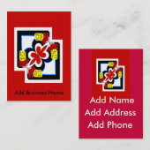 Chinese Abstracte stijl, voeg Bedrijfsnaam toe Visitekaartje (Voorkant / Achterkant)