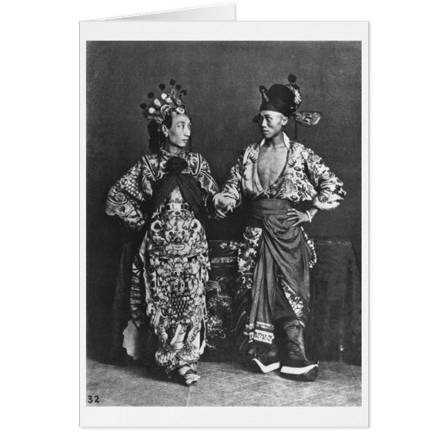 Chinese acteurs, c.1870 (foto) (Voorkant)