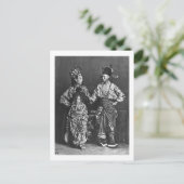 Chinese acteurs, c.1870 (foto) briefkaart (Staand voorkant)