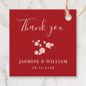 Chinese Ai wordt verliefd op kersenbloesems Bedankjes Labels (Achterkant)