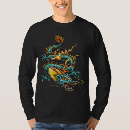 Chinese Ambitieuze Vuurdraak Mythisch Wezen T-shirt