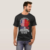 Chinese American We know Places where China Flag T-shirt (Voorkant volledig)