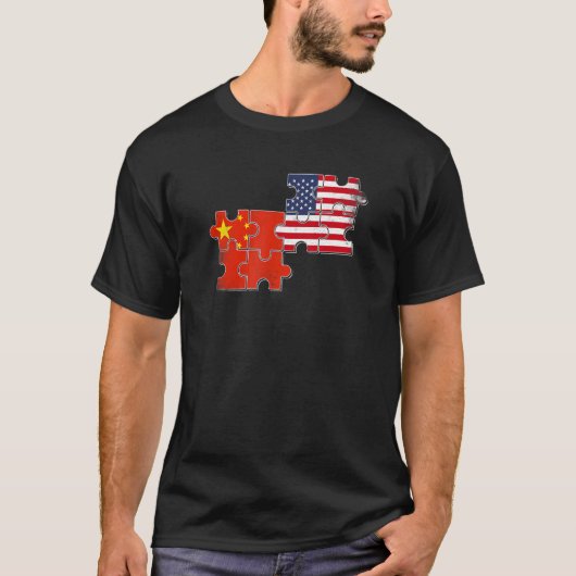 Chinese Amerikaanse vlag T-shirt (Voorkant)