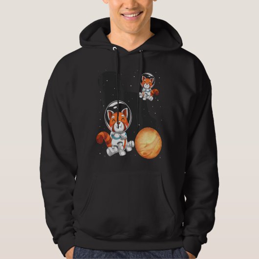 Chinese Animal Space Travel Red Panda Astronaut Hoodie (Voorkant)
