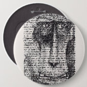 Chinese apenziekte 2016 ronde button 6,0 cm (Voorkant /achterkant)