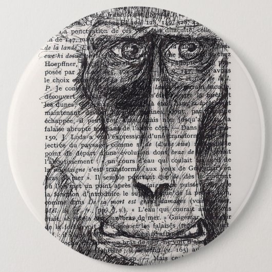 Chinese apenziekte 2016 ronde button 6,0 cm (Voorkant)