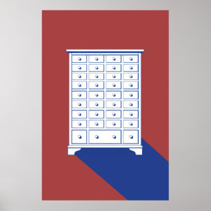 Chinese Apotheekkast Print