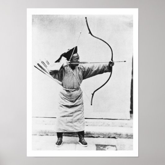 Chinese archer, c.1870 (foto) poster (Voorkant)