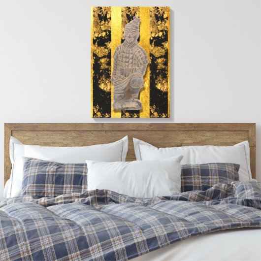 Chinese Asian Terracotta Warrior Canvas print (Insitu (Slaapkamer))