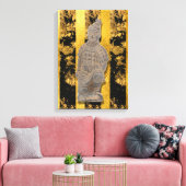 Chinese Asian Terracotta Warrior Canvas print (Insitu (Woonkamer))