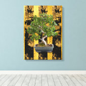 Chinese Aziatische Bonsai Tree Stretted Canvas Pri (Insitu (Houten vloer))