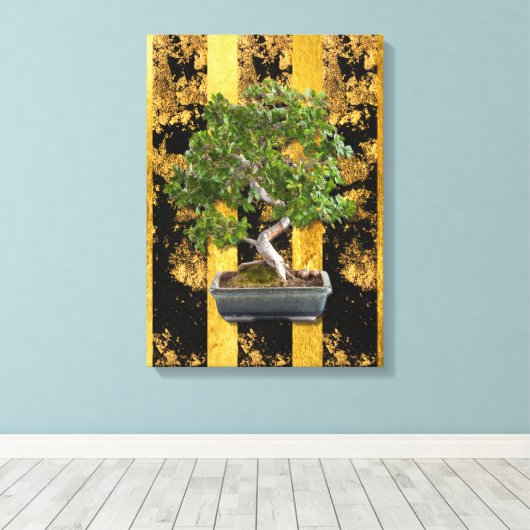 Chinese Aziatische Bonsai Tree Stretted Canvas Pri (Insitu (Houten vloer))