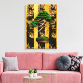 Chinese Aziatische Bonsai Tree Stretted Canvas Pri (Insitu (Woonkamer))