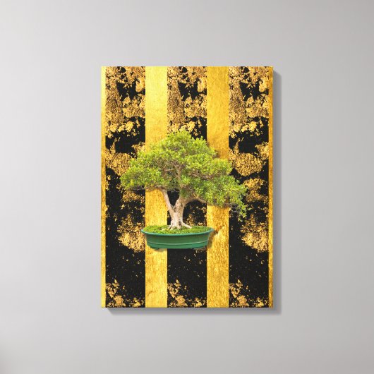 Chinese Aziatische Bonsai Tree Stretted Canvas Pri (Voorkant)