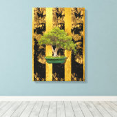 Chinese Aziatische Bonsai Tree Stretted Canvas Pri (Insitu (Houten vloer))