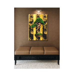 Chinese Aziatische Bonsai Tree Stretted Canvas Pri Afdruk